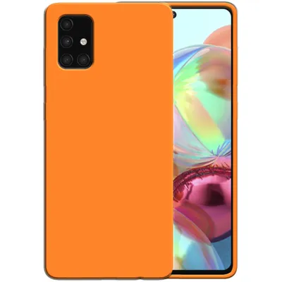 Image de Smartphonica Étui en silicone pour Samsung Galaxy A71
  etui 4G avec intérieur souple - Orange