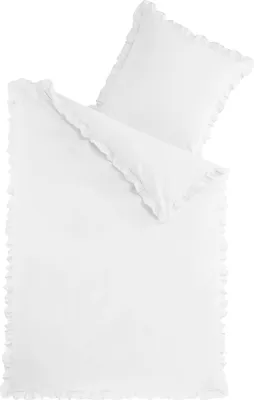 Produktbild von Optidream Renforcé Bettwäsche 135 x 200 cm Bettbezug Kopfkissenbezug 80 x 80 cm weiss weiss