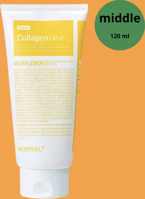 Obrázek produktu pro MEDI-PEEL - Vegan Vitamin Collagen Clear - Gelov pniv cleanser s kolagenem, vitaminy a AHA - 120 ml