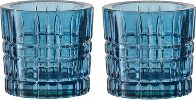Obrázek produktu pro Nachtmann Square Votives držák na čajovou svíčku vintage modrá sada 2 ks