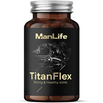 Produktbild von Kollagen für Gelenke - Fischkollagen NatiCol®, MSM, Hyaluronsäure, Boswellia, Kurkuma, Glucos amin, Chondro itin - Gelenkkomplex ManLife TitanFlex