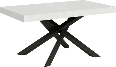Zdjęcie produktu dla Stół rozkładany 90x160/420 cm Volantis Biały Jesion Stelaż Antracyt