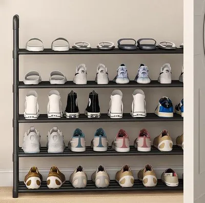 Image de Étagère à chaussures, haute, 28 x 60 x 72 cm, peu encombrante, multifonctionnelle