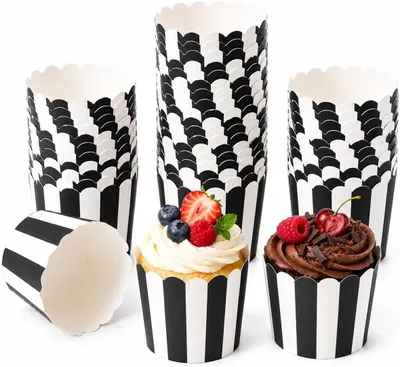 Produktbild von Muffinbackform 50 Stück Papier-Muffinformen, Cupcake-Formen, Mini-Muffins, Papierformen für Geburtstage, Hochzeiten, Partys, Backen, Kuchen, Muffins u