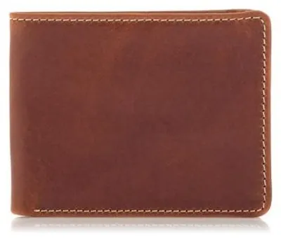 Immagine prodotto di Portafoglio da uomo Belveder, in vera pelle, design sottile, color marrone. Porta banconote e carte di credito. Modello BW38