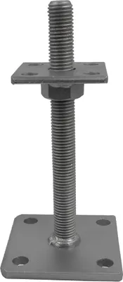 Produktbild von GeZu Impex® Pfostenträger Alfred höhenverstellbar M20 x 200 mm, 70 x 70 mm Stützenfuß Pfostenschuh