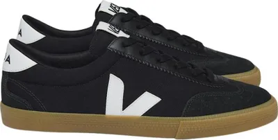 Produktbild von Veja 70s Inspired Volleyball Schuhe Damen Leinwand Wildleder Sneaker in Schwarz Weiß – 4 Großbritannien - 37 EU - 6 US / Schwarz-Weiss