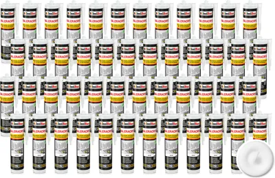 Produktbild von Isolbau Maleracryl 48 x 300 ml Weiß - Plastoelastischer Acryl-Dichtstoff zum Abdichten von Fugen im Innen- & Außenbereich - Kartusche