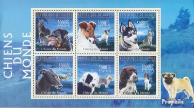 Produktbild von Briefmarken Guinea 2009 Mi 7198-7203 Kleinbogen (kompl. Ausgabe) postfrisch Hunde der Welt