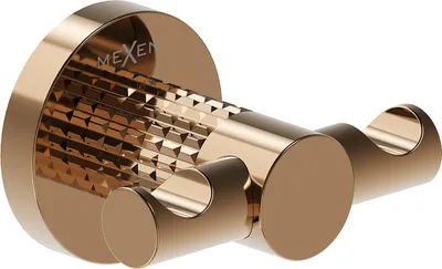 Zdjęcie produktu dla Mexen Triv podwójny haczyk na ręcznik, różowe złoto - 70A33012-60