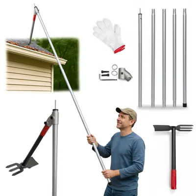 Produktbild von Omgoods – Erweiterbares Reinigungsset für schwer zugängliche Stellen mit 2-in-1-Aufsatz