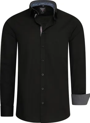 Produktbild von Rusty Neal Overhemd Regular Fit  Schwarz - Große S