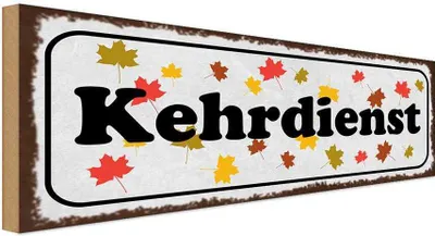 Produktbild von vianmo Holzschild 10x27 cm Kehrdienst Beruf Arbeit