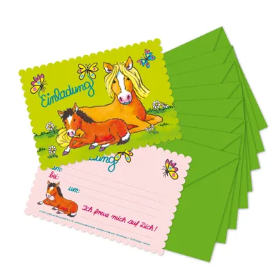 Produktbild von Stanzkarte Einladungs-Set Mein Ponyhof