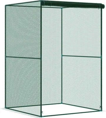 Produktbild von Gewächshaus Pflanzenhaus - Einfeld-Gewächshaus - Rolltür - Stahlrahmen - Polyesterabdeckung - 120×120×180 cm