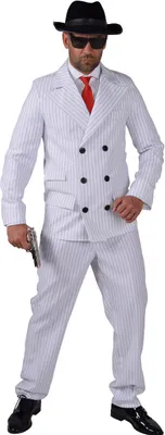 Produktbild von M204203-1-S weiß Herren Gangster-Mafia-Ganoven Kostüm Gr.S