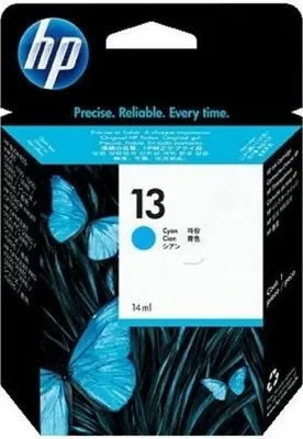 Produktbild von HP 13, Zyan, 1200 Seiten, Tintenstrahl, -40 - 60 °C, 5 - 40 °C, 74 g