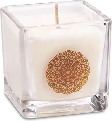 Obrázek produktu pro Ekologická vonná svíčka řepkový vosk santalové dřevo -- ±260g; 6x6x6cm