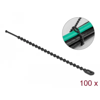 Produktbild von DELOCK Blitzbinder L 100 x B 2,4 mm schwarz 100 Stück