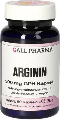 Produktbild von GALL PHARMA Arginin 500 mg GPH Kapseln, 60 St. Kapseln