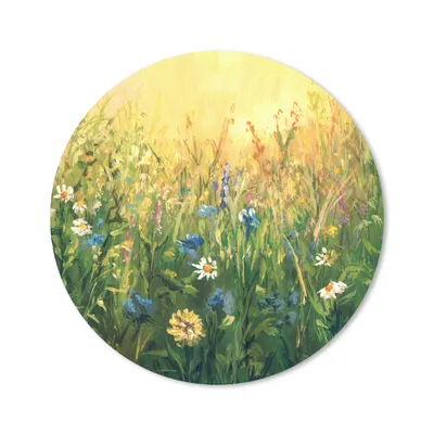 Produktbild von MuchoWow® Mauspad Mousepad Blumen - Aquarell - Sonne 20x20 cm - Mousepads - Maus Mat - Pad - Mausunterlage - Schreibtischmatte