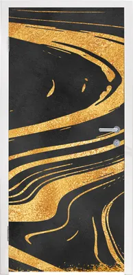 Produktbild von MuchoWow® Türtapete Selbstklebende Türfolie Marmor - Gold - Schwarz 90x205 cm Türposter Türaufkleber Klebefolie Türklebefolie - Türaufklebern