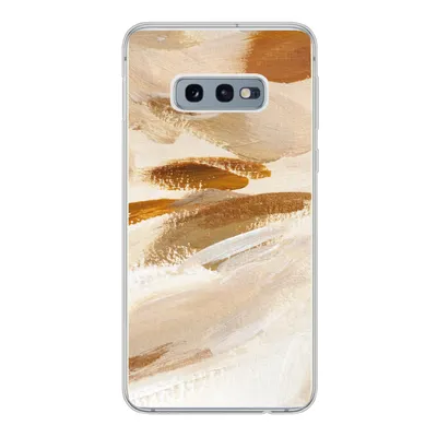 Produktbild von MuchoWow® Handyhülle Schutzhülle Hülle für Samsung Galaxy S10e Farbe - Beige - Weiß Silikon Softcase Handy Hülle - Handy