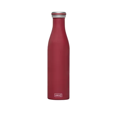 Produktbild von Lurch Stahl-Thermoflasche 0,75 l matt burgund