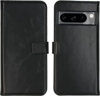 Image de Selencia Bibliothèque en cuir véritable pour le Google Pixel 8 Pro - Noir