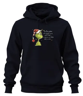 Produktbild von Maybe Christmas means a little bit more Grinch Hoodie Kapuzenpullover, Navy, M