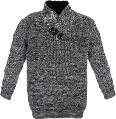 Produktbild von Übergrössen Schicker Strickpullover LAVECCHIA LV-477 Schwarz-Weiß 5XL