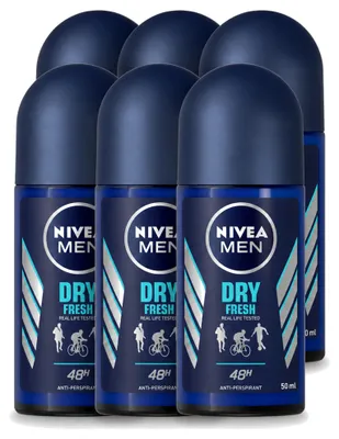 Produktbild von 6 x NIVEA MEN Deo Roller Dry Fresh 50 ml - Vorteilspackung - 6 Stücke