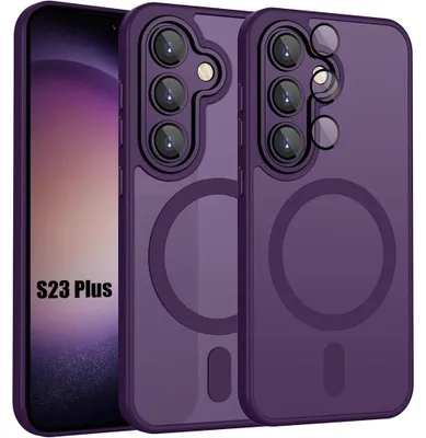 Image de Coque pour Samsung Galaxy S23 Plus, avec Cercle Magnétique Protection Caméra - Violet