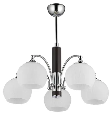 Obrázok produktu pre Závesná lampa LARGO v odtieni venge, 5xE27x40W, sklo, rozmery: 52x58x58 cm, IP20, Jupiter