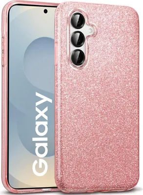 Image de Handy Case pour Samsung Galaxy S25 FE Cover Glitter Cover TPU, or rose
