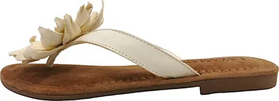 Produktbild von Lazamani Daisy Damen Leder-Zehentrenner Off-White Größe 36