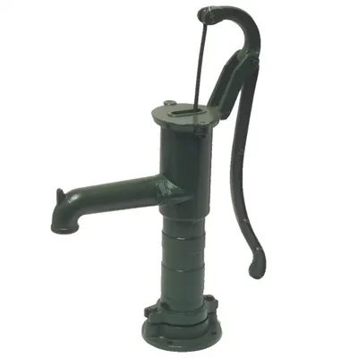 Produktbild von Handschwengelpumpe Gusseisen 1 1/4" Innengewinde Grün Typ Standard Rundflansch