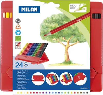Produktbild von Milan Flexibox 24 Dreieckige Farbstifte Mehrfarbig  Mehrfarbig One Size