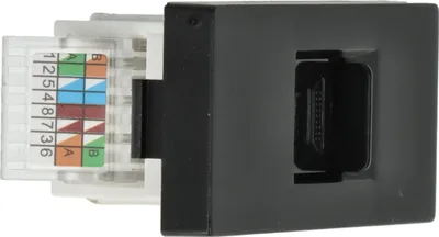 Obrázok produktu pre LAN CAT6 RJ45 modul internetovej zásuvky čierny DC SMART HOME
