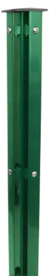 Produktbild von 220cm Stahl Eckpfosten 60 x 60 mm Grün für Zaunhöhe 163cm mit Abdeckleiste