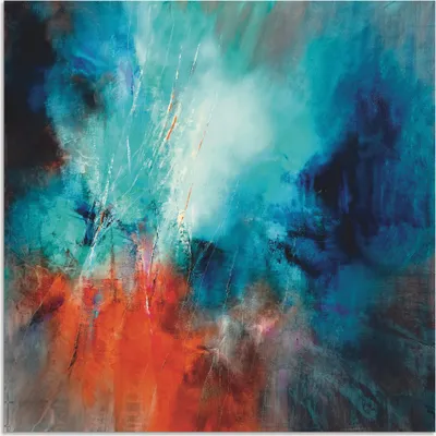 Produktbild von ARTland Wandbild Alu für Innen & Outdoor Frühling im Eistobel II Größe: 40x40 cm