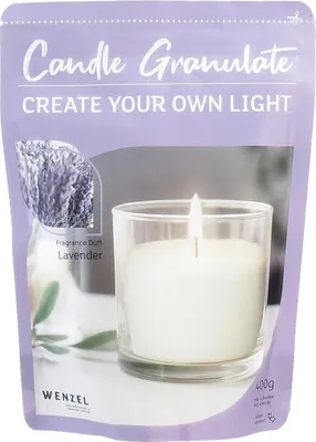 Produktbild von Kerzensand Wachsgranulat Lavendel Duftkerzen DIY Set 400g