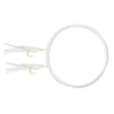 Imagen del producto de Zebco Holografix, líder de pesca para señuelos, 1 metro, 0,30 mm, con 2 anzuelos, color: natural