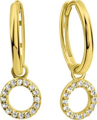 Produktbild von Fascination by Ellen K. Ohrringe 585/- Gold 2,0cm gelb Weißtopas weiß 273310014-1