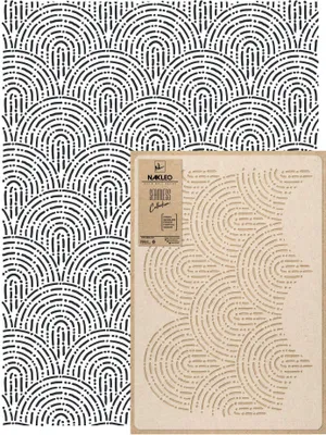 Produktbild von Wandschablone Groß Muster, Malschablone 59x95 cm Regenbögen Art Deco Wiederverwendbare Kunststoff, Geometrische Tapete Wandgestaltung