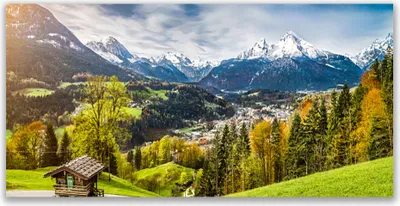 Produktbild von Glasbilder 120x60 Wandbild Druck auf Glas Alpen Landschaft