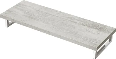 Produktbild von Mai & Mai Waschbeckenauflage 45x140cm inkl. Edelstahlkonsolenträger Waschtischhalter gebürstet Greige