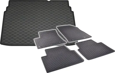 Produktbild von Gummi Fußmatten + Kofferraumwanne Set für Opel Crossland, Bj. 2017-