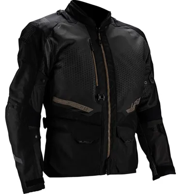 Produktbild von Leatt ADV Flowtour 5.5 wasserdichte Motorrad Textiljacke, schwarz, L