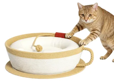 Image de Panier pour chat avec coussin et tapis
